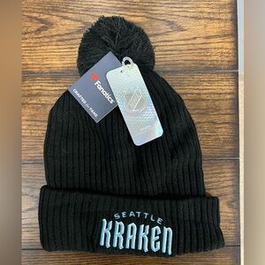 Fanatics Black Seattle Kraken Beanie NWT